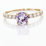Bague Or Jaune Monroe Amethyste Oxydes De Zirconium - Bagues pierres fines Femme | Marc Orian