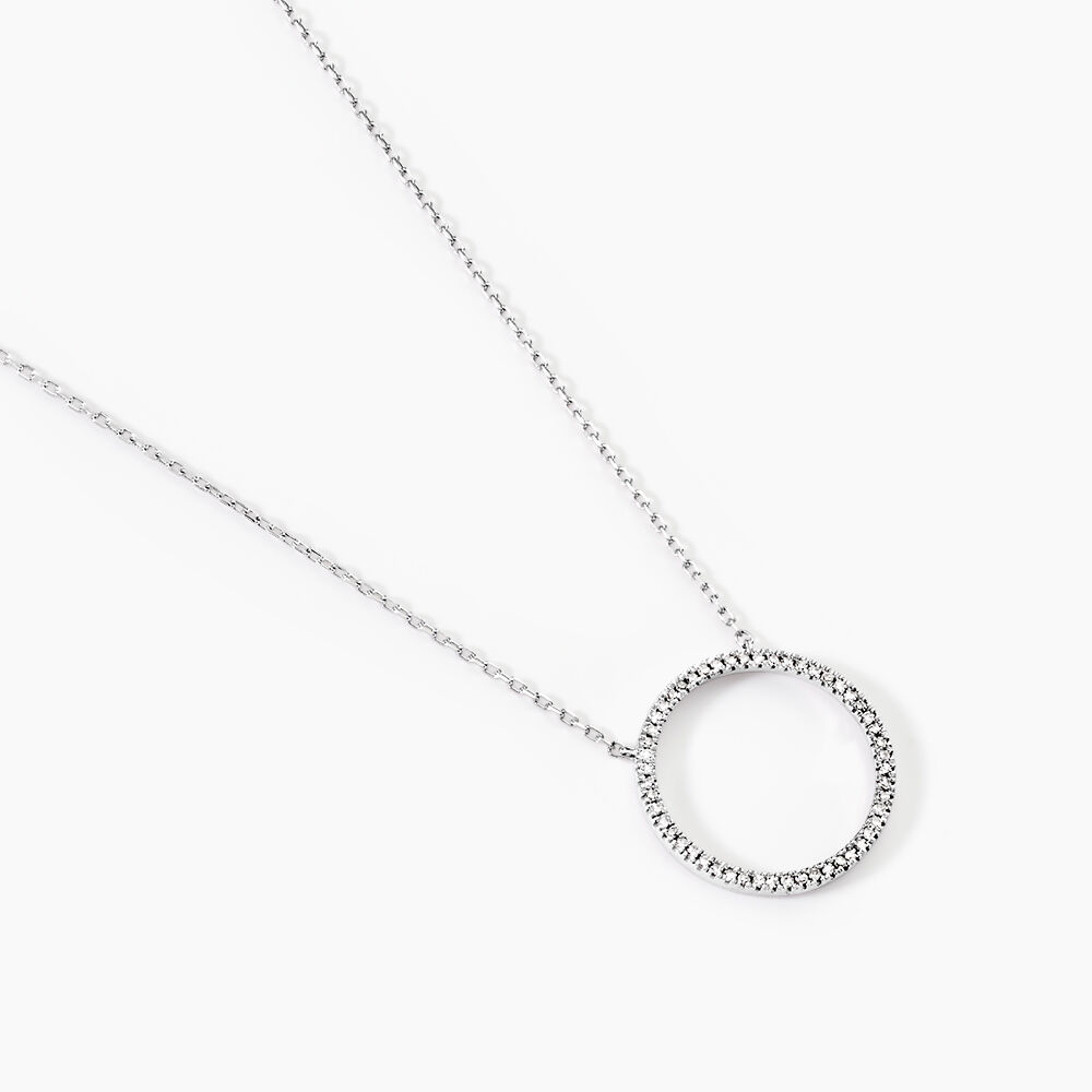 Collier Amene Or Blanc Diamant - Colliers avec pierres Femme | Marc Orian