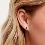 Boucles D'Oreilles Puces Ma&euml;llys Argent Blanc Oxyde De Zirconium - Puces Femme | Marc Orian