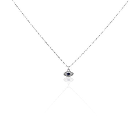 Collier Josue Argent Blanc Oxyde De Zirconium - Colliers avec pierres Femme | Marc Orian