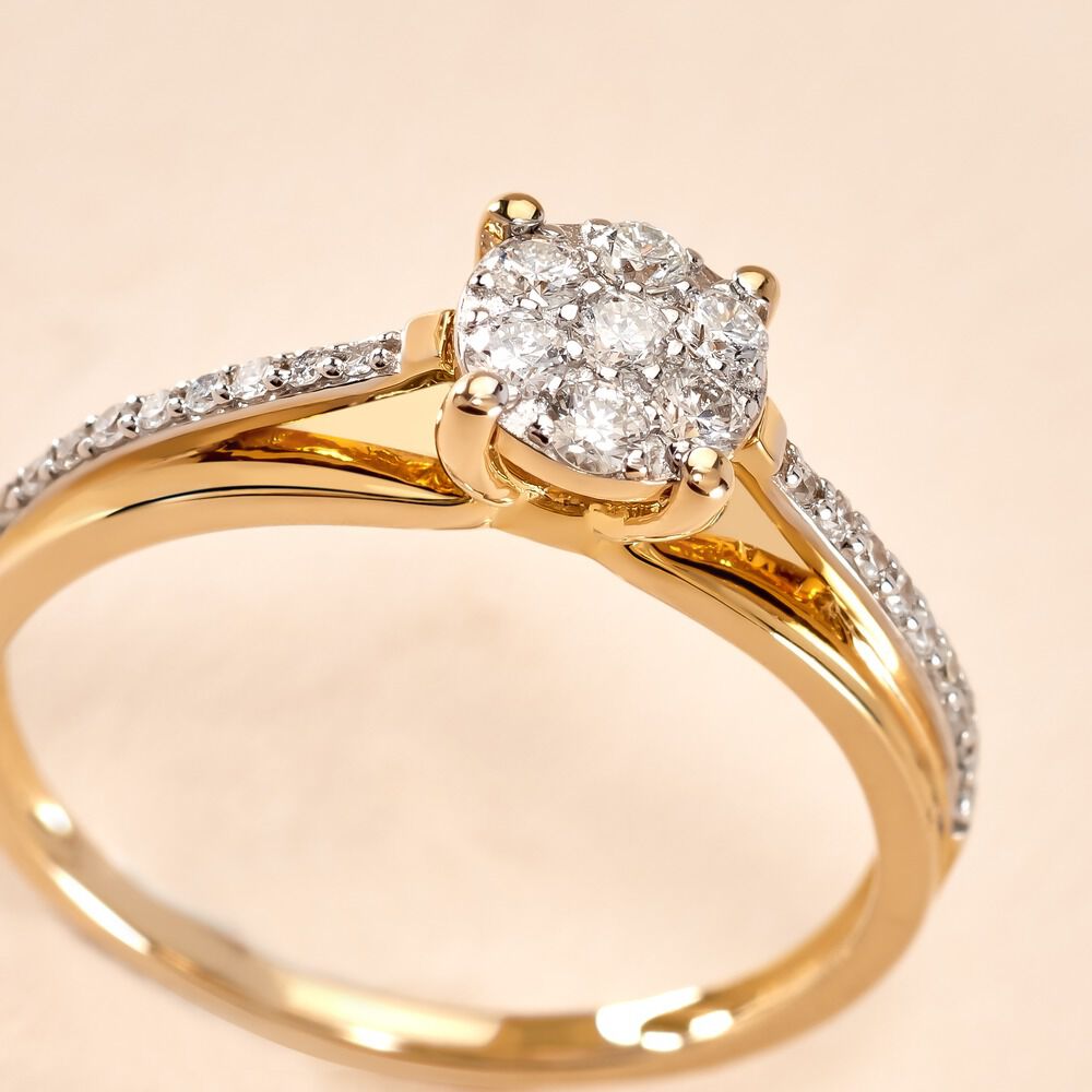 Bague Kate Or Jaune Diamant - Parures de mariage Femme | Marc Orian