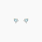Boucles D'Oreilles Puces Eva Argent Dor&eacute; A L'Or 750/1000 Topaze Oxyde De Zirconium - Puces Femme | Marc Orian