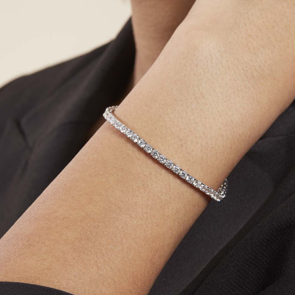 Bracelet Elios Argent Blanc Oxyde De Zirconium - Bracelets chaînes Femme | Marc Orian