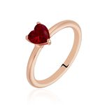 Bague Solitaire Kelvyn Argent Rose Oxyde De Zirconium - Bijoux fantaisie Femme | Marc Orian