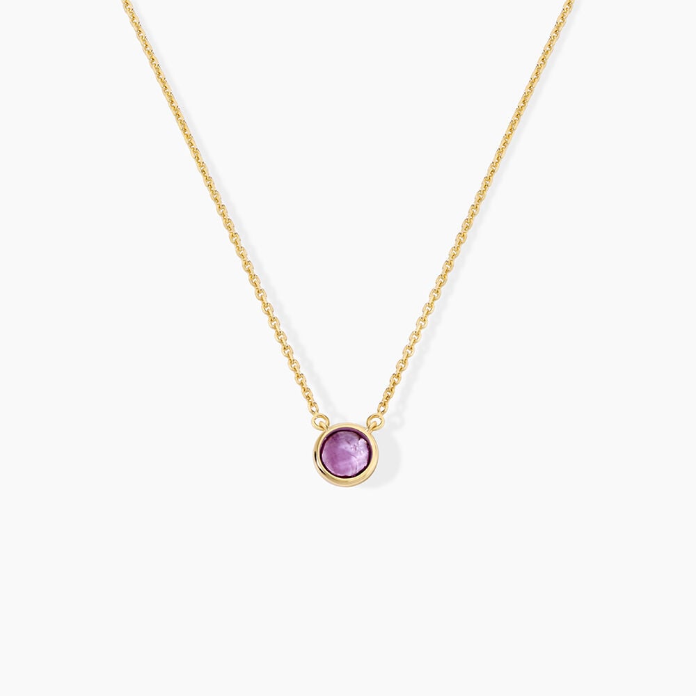 Collier Arenale Argent Dor&eacute; A L'Or 750/1000 Am&eacute;thyste - Colliers avec pierres Femme | Marc Orian