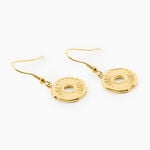 Boucles D'Oreilles Pendantes Goker Acier Jaune - Pendantes Femme | Marc Orian