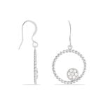 Boucles D'oreilles Pendantes Milano Argent Blanc Oxyde De Zirconium - Pendantes Femme | Marc Orian