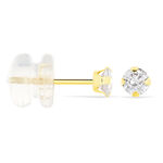 Boucles D'oreilles Puces Eddie Or Jaune Oxyde De Zirconium - Puces Femme | Marc Orian
