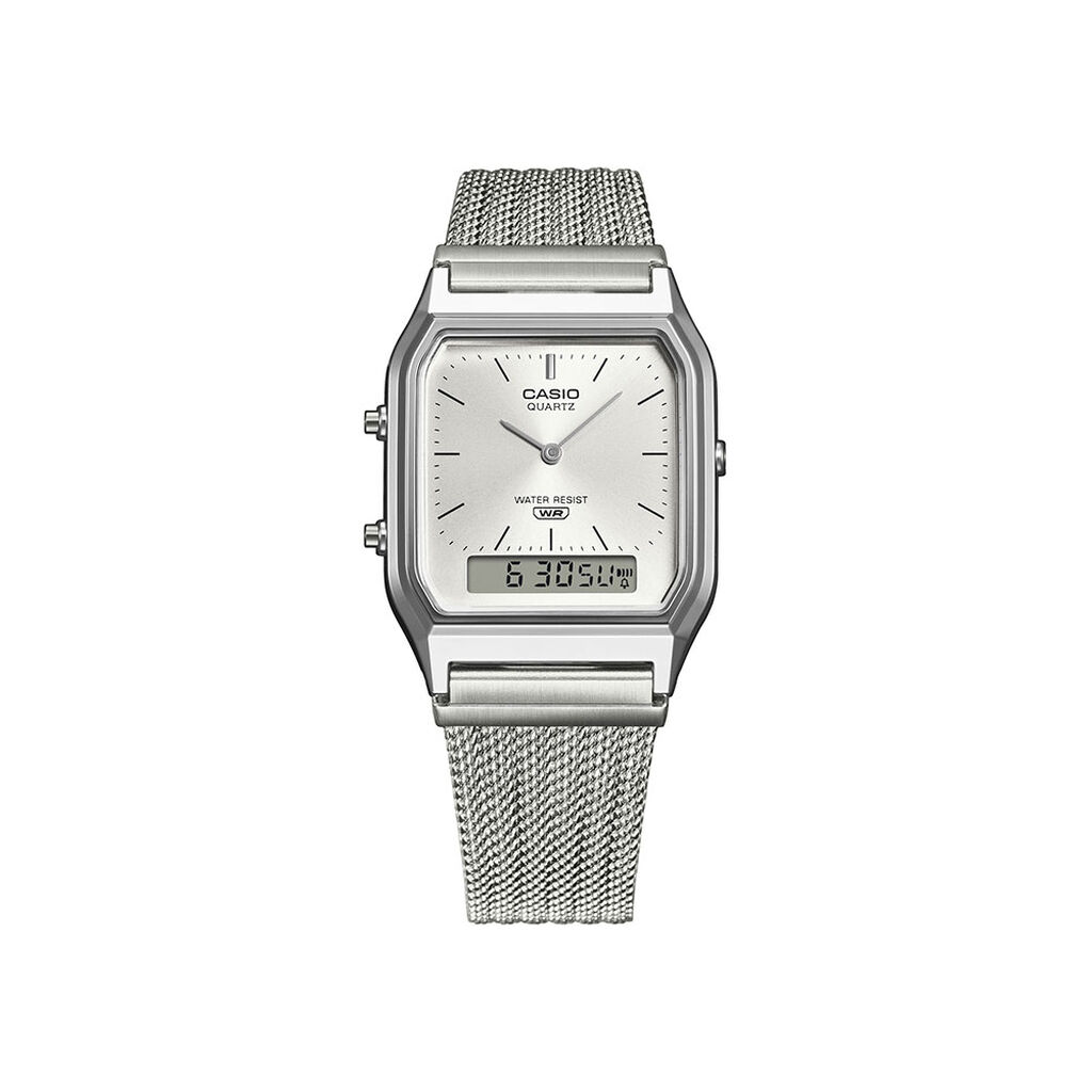 Montre Casio Collection Aq230 Argent&eacute; - Montres maille milanaise Unisex | Marc Orian