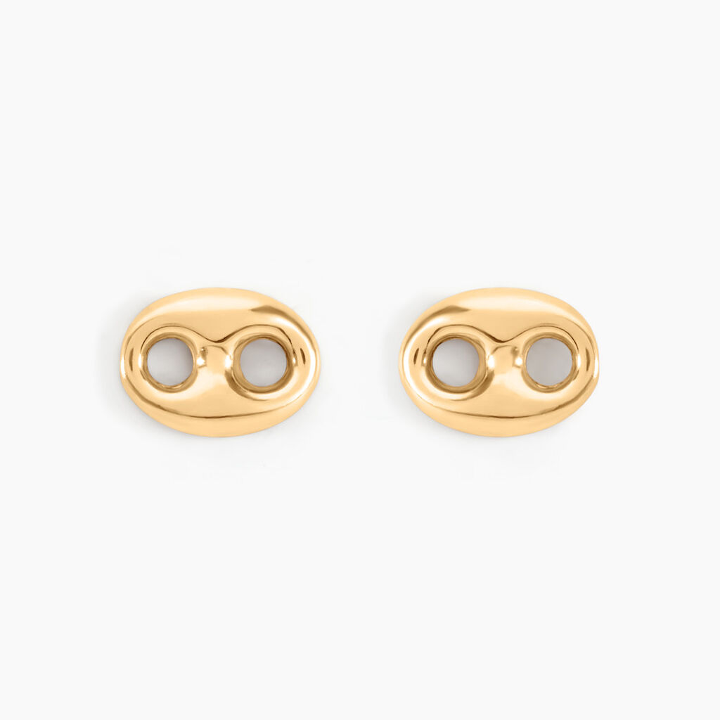 Boucles D'oreilles Puces Cara Grain De Cafe Or Jaune - Puces Femme | Marc Orian