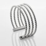 Jonc Ouvert Acier Blanc Galaad - Bracelets joncs Femme | Marc Orian