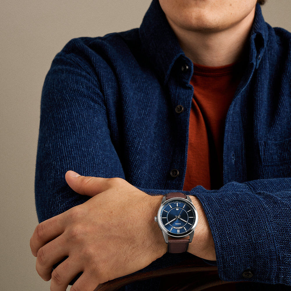 Montre Fossil Pearson Bleu - Montres &eacute;tanches Homme | Marc Orian