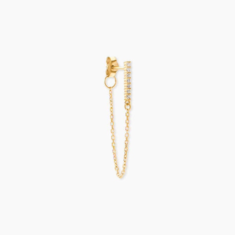 Boucle D'oreille Unitaire Barbra Or Jaune Oxyde De Zirconium - Piercings d'oreilles Femme | Marc Orian