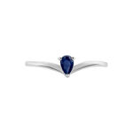 Bague Solitaire Goutte Or Blanc Saphir - Solitaires Femme | Marc Orian