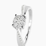 Bague Hebe Or Blanc Diamant - Bagues pierres pr&eacute;cieuses Femme | Marc Orian