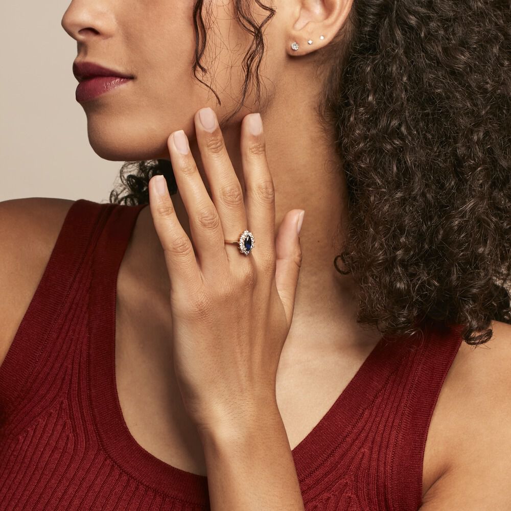 Bague Lisea Plaqué Or Jaune Verre Et Oxyde De Zirconium - Bagues de promesse Femme | Marc Orian