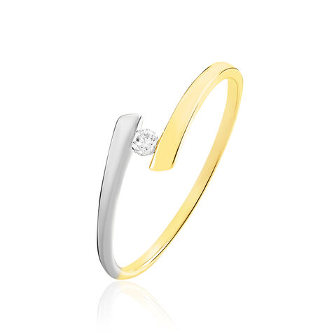Bague Solitaire Anoushka Or Bicolore Diamant - Bagues Solitaire Femme | Marc Orian