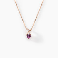 Collier Argent Rose Avalon Oxyde De Zirconium