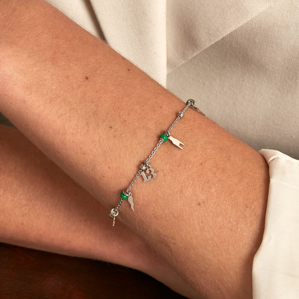 Bracelet Suzanna Argent Blanc - Bracelets chaînes Femme | Marc Orian