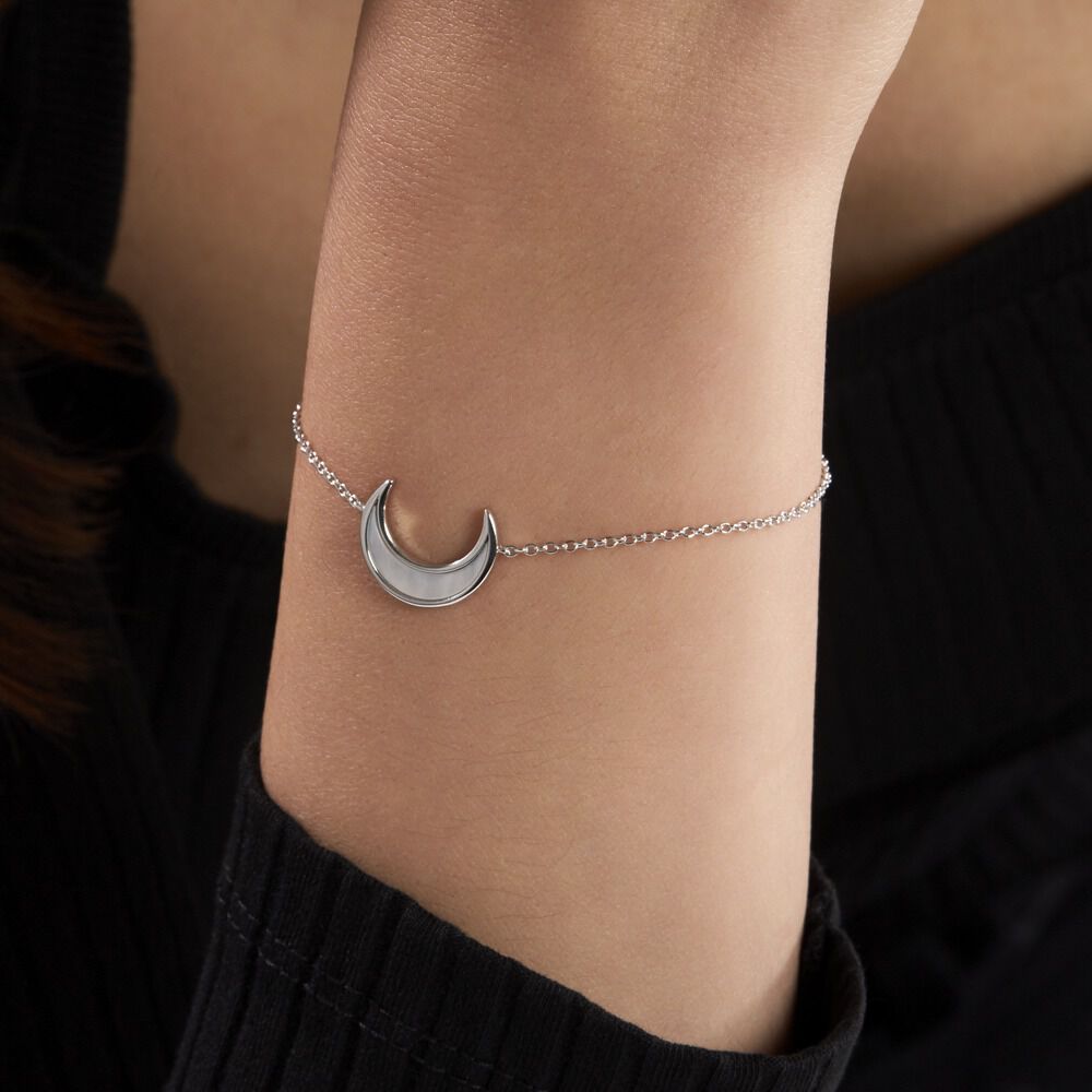 Bracelet Zea Argent Nacre - Bracelets chaînes Femme | Marc Orian