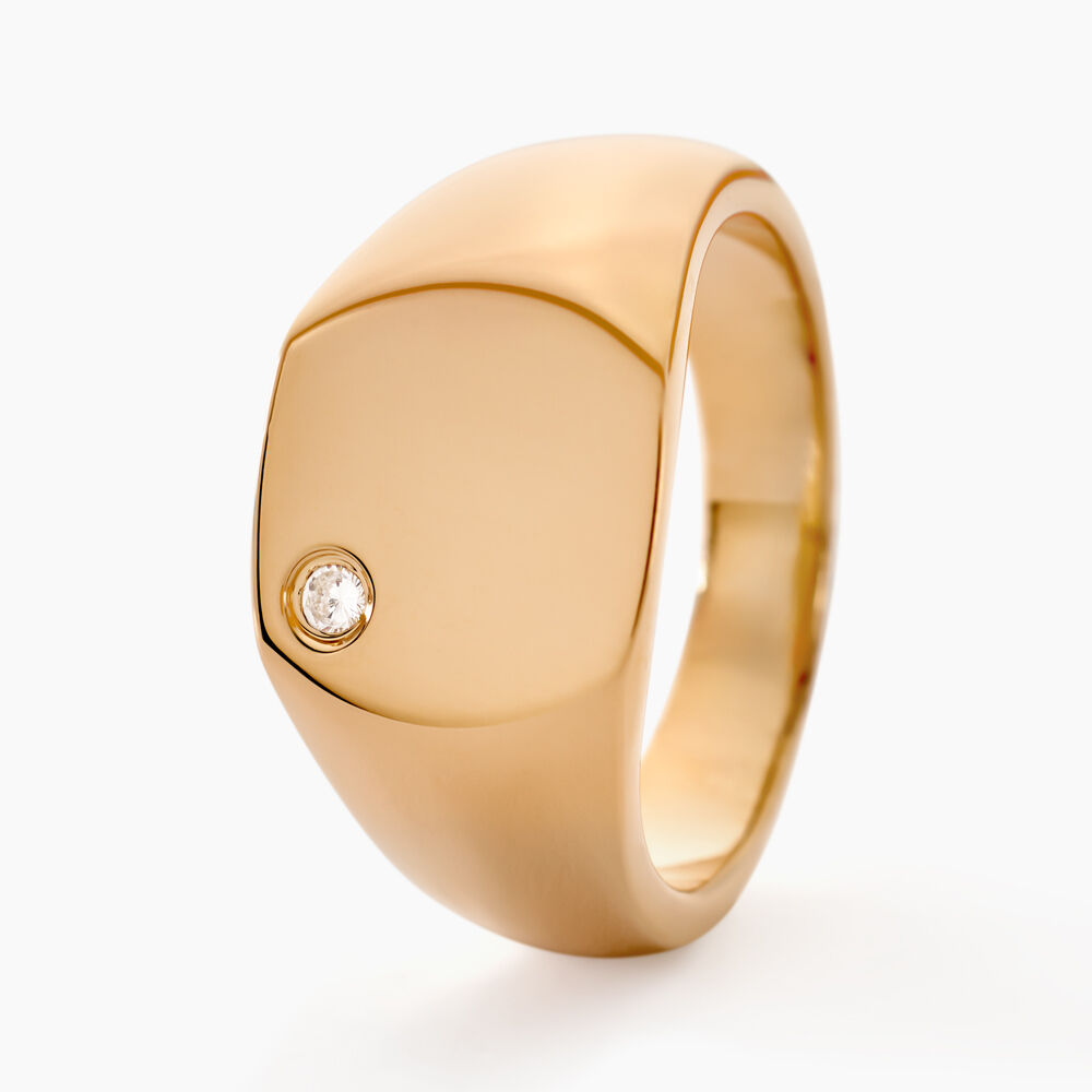 Chevalière Hide Plaqué Or Oxyde De Zirconium - Chevalières Homme | Marc Orian