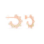 Cr&eacute;oles Avia Rondes Or Rose Oxyde De Zirconium - Cr&eacute;oles Femme | Marc Orian