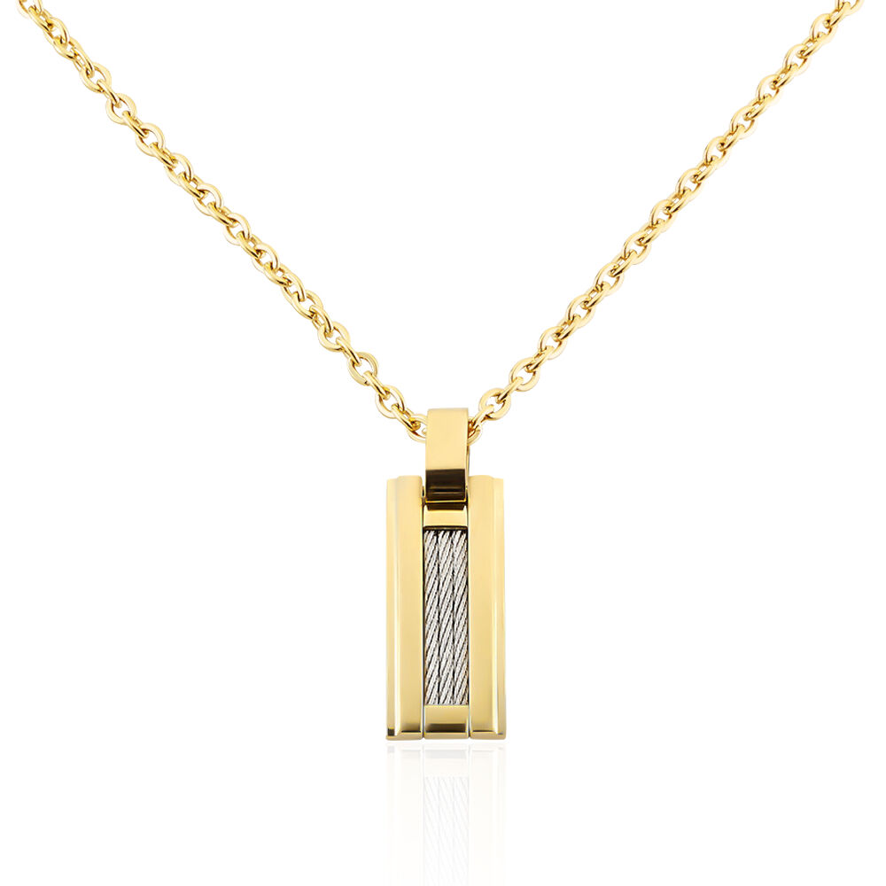 Collier Phebus Him Classique Acier Jaune - Colliers fantaisie Homme | Marc Orian