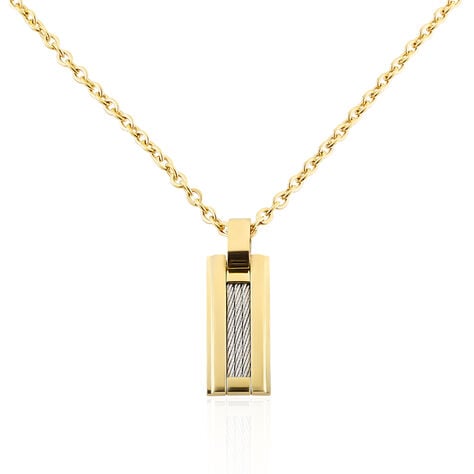 Collier Phebus Him Classique Acier Jaune - Colliers fantaisie Homme | Marc Orian