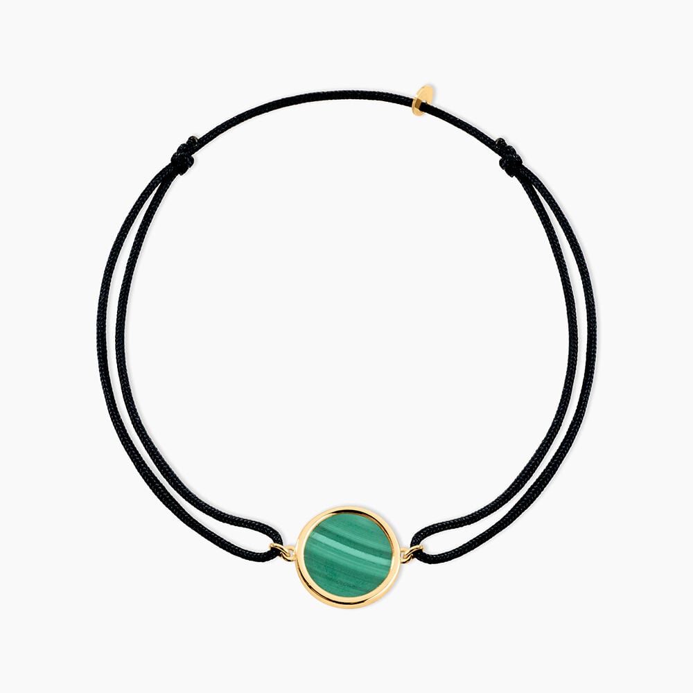 Bracelet Lucky Gems Or Jaune Malachite - Bracelets cordons Femme | Marc Orian