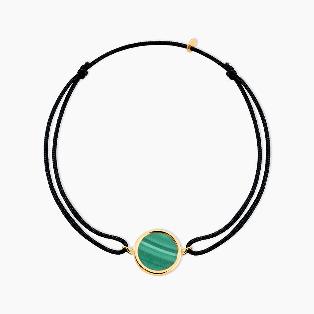 Bracelet Lucky Gems Or Jaune Malachite - Bracelets cordons Femme | Marc Orian