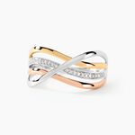 Bague Volya Or Tricolore Diamant - Bagues pierres pr&eacute;cieuses Femme | Marc Orian
