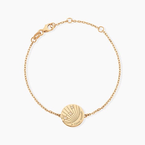 Bracelet Amai Plaqu&eacute; Or Jaune Oxyde De Zirconium - Bracelets Medailles Femme | Marc Orian