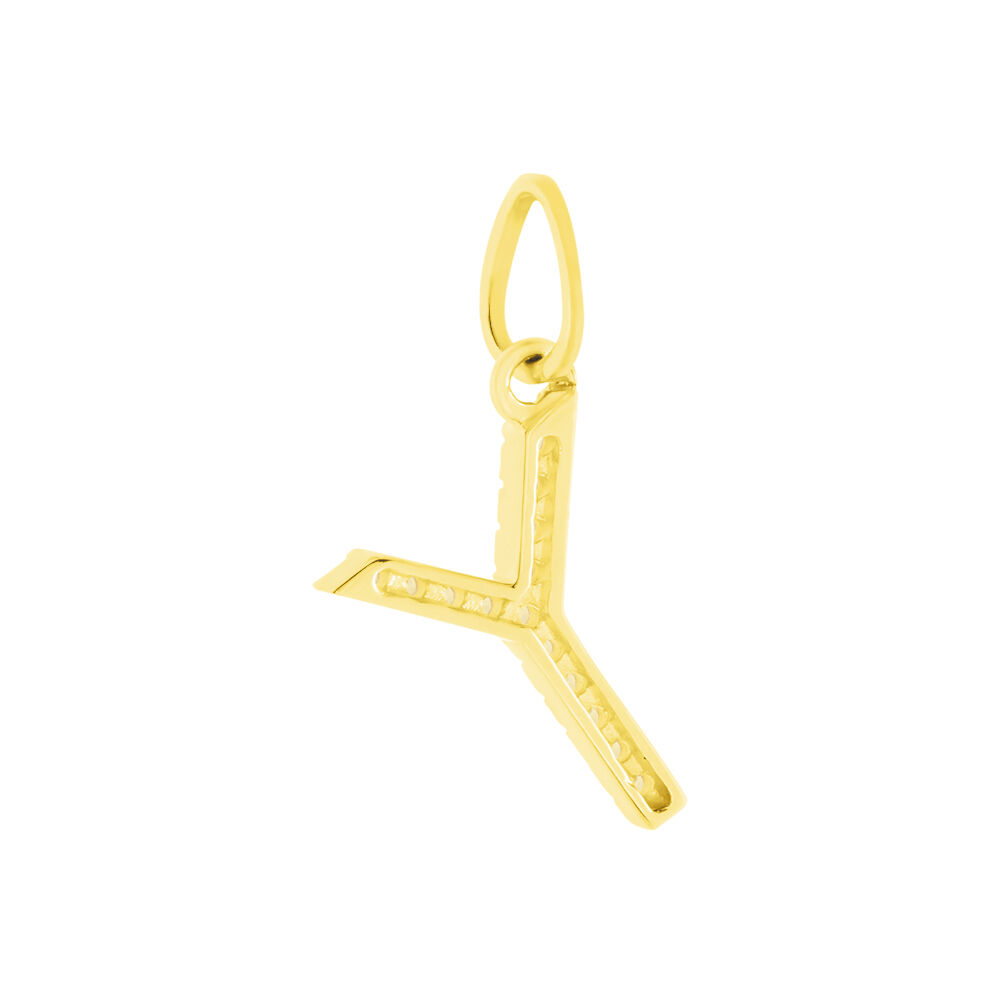 Pendentif Lettre Y Or Jaune Oxyde - Pendentifs Famille | Marc Orian