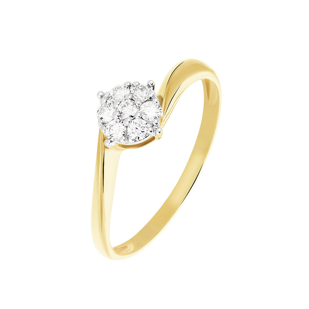 Bague Solitaire Lysia Or Jaune Diamant - Parures de mariage Femme | Marc Orian