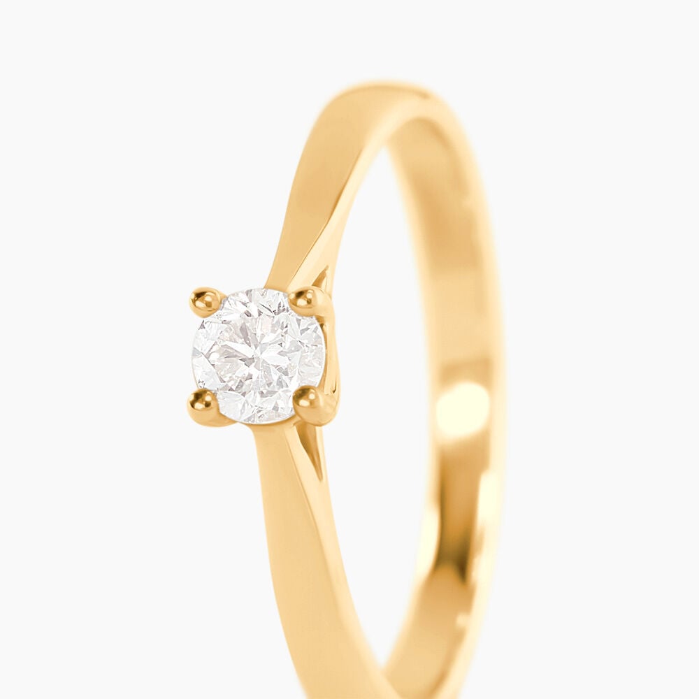 Bague Solitaire Victoria Or Jaune Diamant - Solitaires Femme | Marc Orian