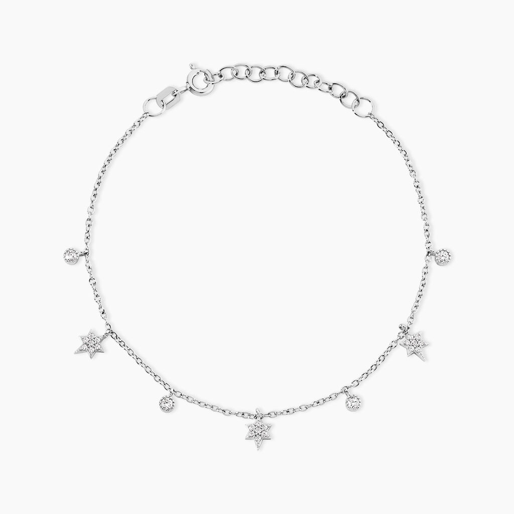Bracelet Astria Argent Blanc Oxyde De Zirconium - Bracelets fantaisie Femme | Marc Orian