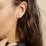 Boucles D'oreilles Puces Irysa Argent Blanc Oxyde De Zirconium - Puces Femme | Marc Orian