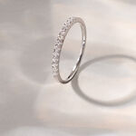 Alliance Pristina Or Blanc Diamant - Alliances avec pierres Femme | Marc Orian