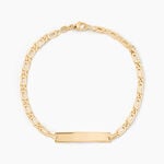 Bracelet Identit&eacute; Fanelia Maille Marine Or Jaune - Gourmettes Enfant | Marc Orian