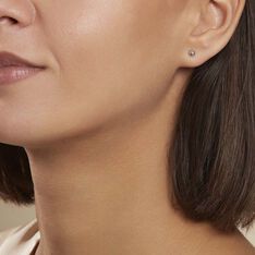 Boucles D'oreilles Puces Fidelia Boule Or Blanc - Clous d'oreilles Femme | Marc Orian
