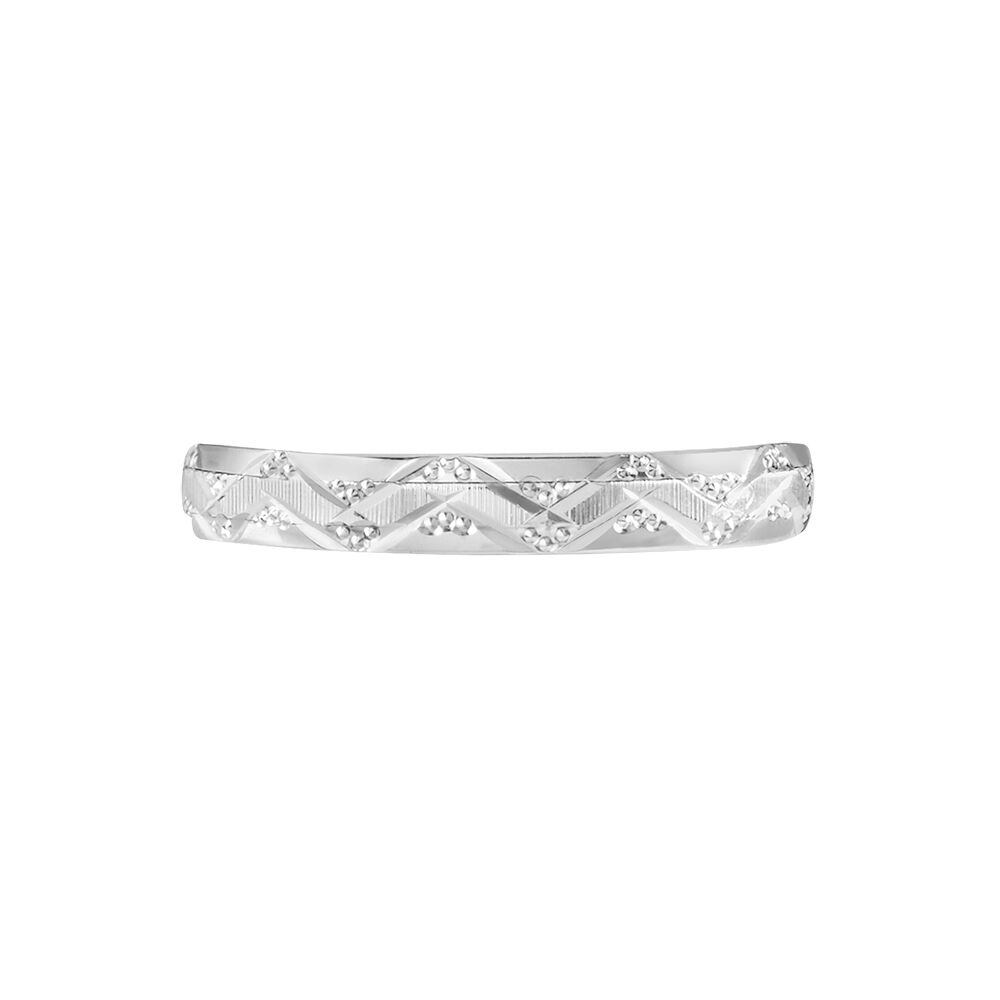 Alliance Clotilde Ruban Plat Or Blanc - Alliances duo Famille | Marc Orian