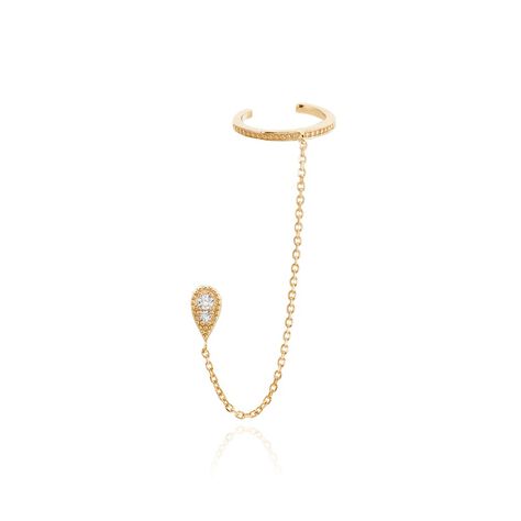 Bijou D'oreille Unitaire Karolina Plaqué Or Jaune Oxyde De Zirconium - Piercings d'oreilles Femme | Marc Orian