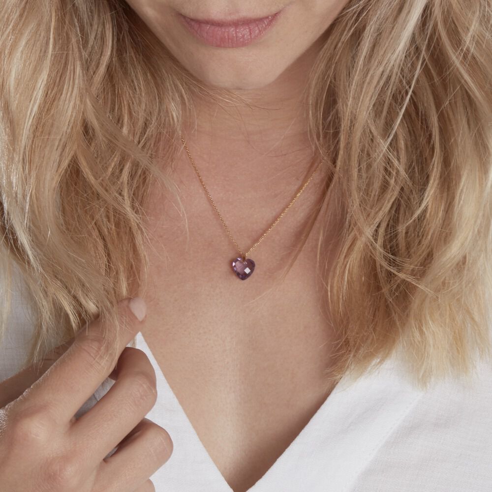 Collier Ludmille Or Jaune Amethyste - Colliers avec pierres Femme | Marc Orian