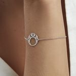 Bracelet Azalea Argent Blanc Email Rose - Bracelets fantaisie Femme | Marc Orian