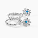 Cr&eacute;oles Meissa Argent Blanc Oxyde De Zirconium - Cr&eacute;oles Femme | Marc Orian