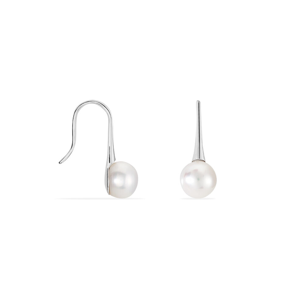 Boucles D'oreilles Pendantes Mahora Argent Blanc Perle De Culture - Pendantes Femme | Marc Orian