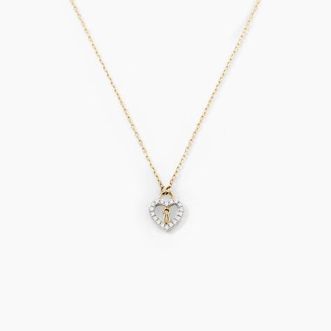 Collier Luchetto Or Jaune Oxyde De Zirconium - Colliers avec pierres Femme | Marc Orian