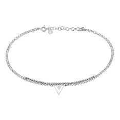 Chaîne De Cheville Azza Argent Blanc - Chaines de cheville Femme | Marc Orian