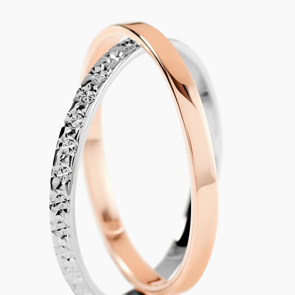 Alliance Hermana Ruban Plat Or Bicolore - Alliances duo Unisex | Marc Orian