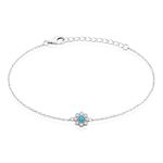 Bracelet Aurel Argent Blanc Turquoise Oxyde De Zirconium - Bracelets fantaisie Femme | Marc Orian